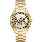 Michael Kors Slim Runway Zebra Dial Gold Women's Watch - MK4561