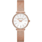 Michael Kors Mini Pyper White MOP Dial Rose-gold Women's Watch - MK4588