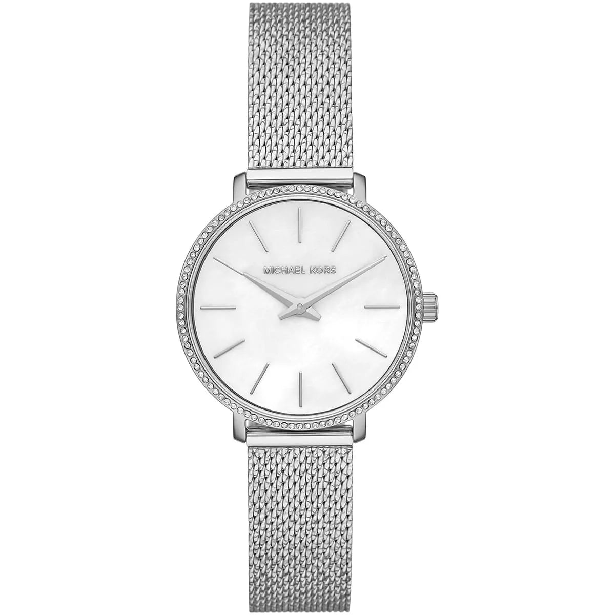Michael Kors Mini Pyper Pavé Silver-Tone Women's Watch - MK4618 Hoofdafbeelding