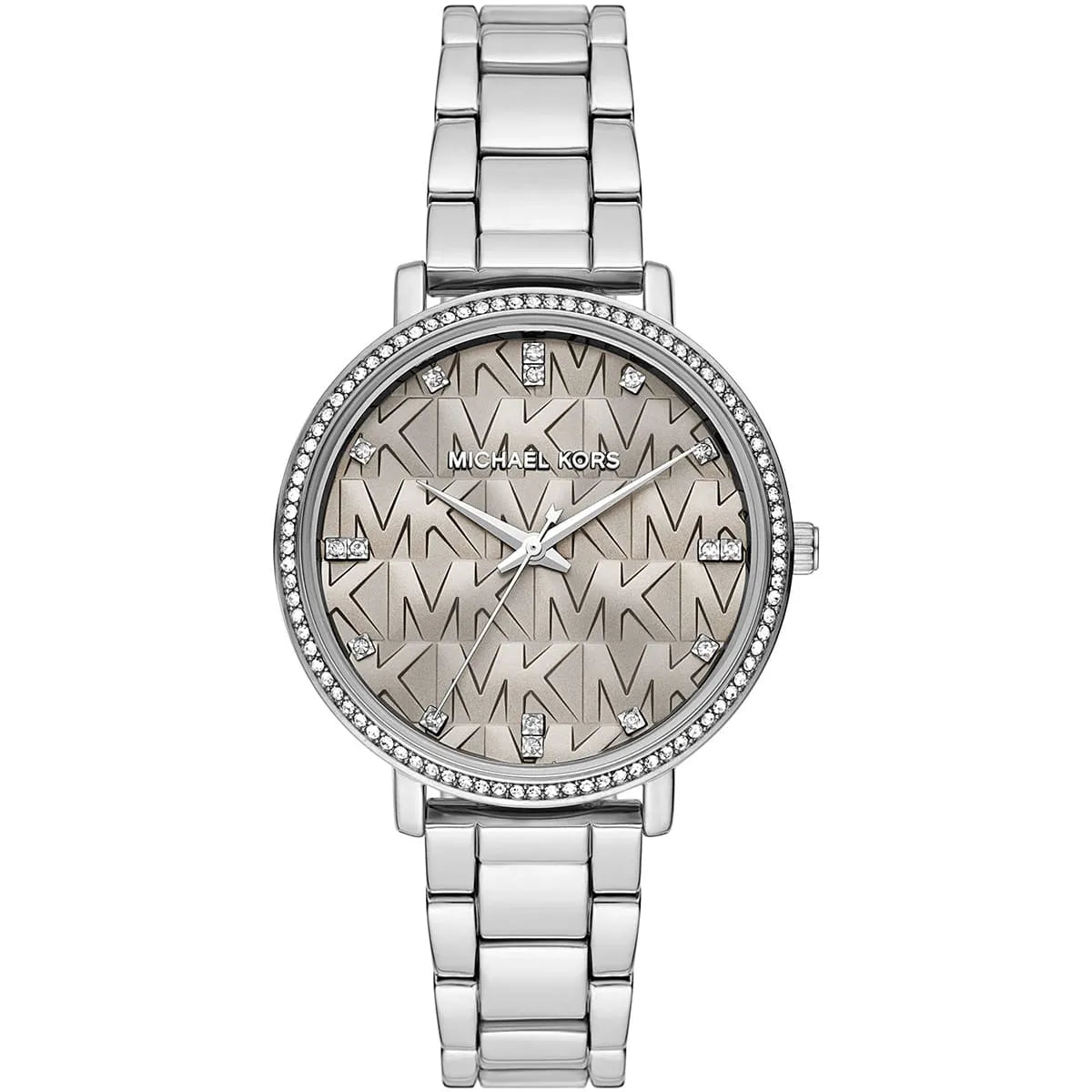 Michael Kors Pyper dameshorloge met grijze wijzerplaat en zilveren accenten - MK4672 Hoofdafbeelding