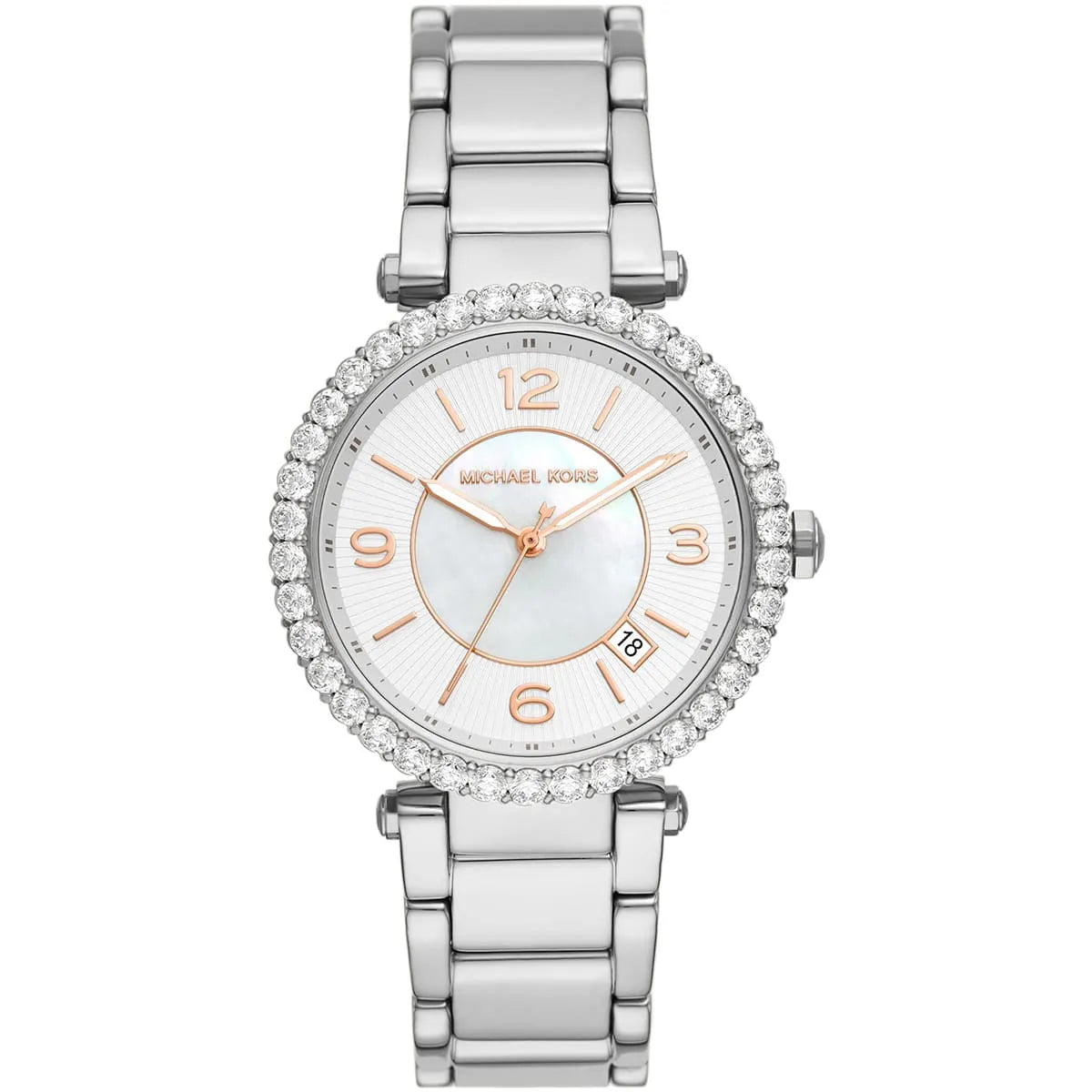 Michael Kors Parker Lux dameshorloge in zilverkleur - MK4694 Hoofdafbeelding