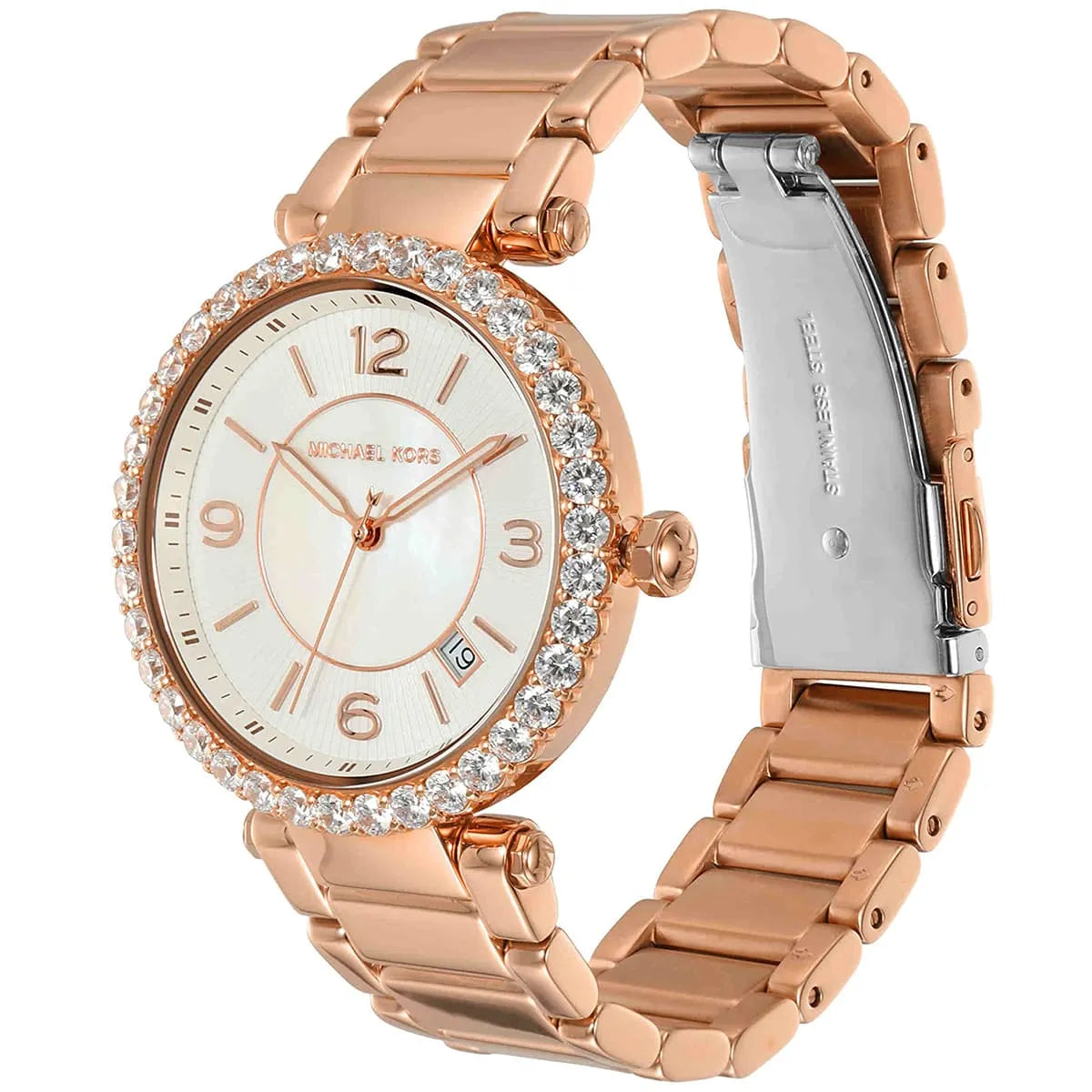 Michael Kors Parker Three-Hand White MOP Dial Rose Gold Women's Watch - MK4695 Secundaire afbeelding