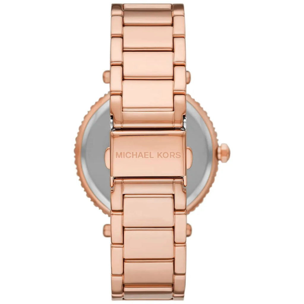 Michael Kors Parker Three-Hand White MOP Dial Rose Gold Women's Watch - MK4695