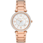 Michael Kors Parker Three-Hand White MOP Dial Rose Gold Women's Watch - MK4695