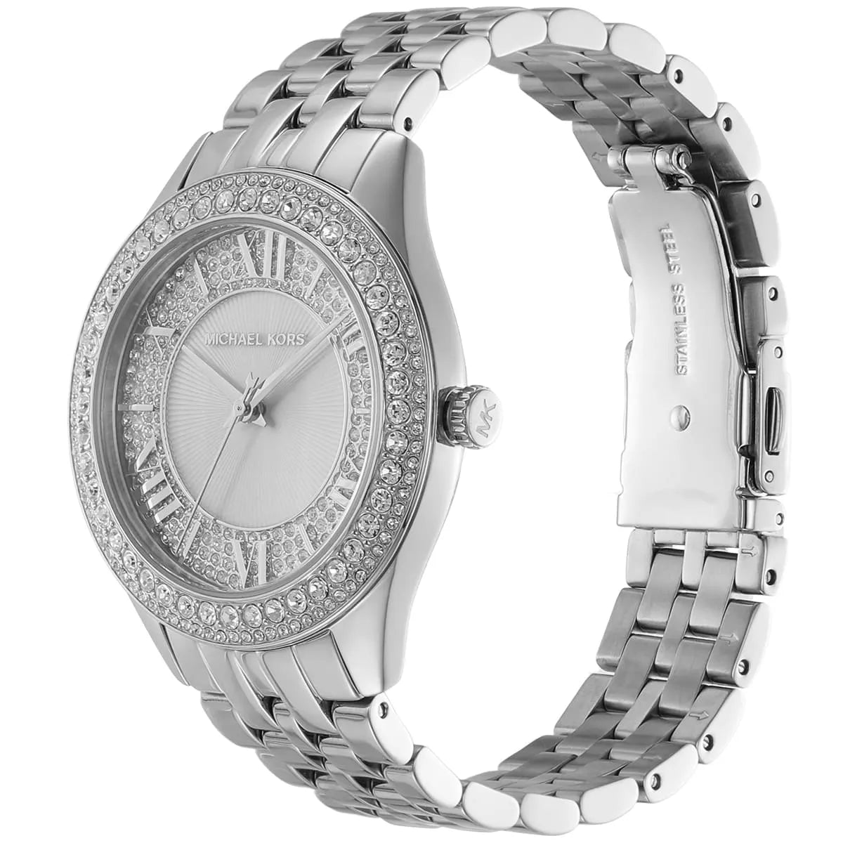 Michael Kors Harlowe Pavé zilveren dameshorloge - MK4708 Secundaire afbeelding