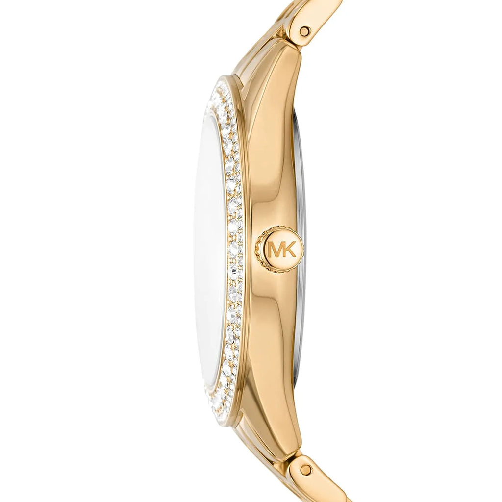 Michael Kors Harlowe Pave Quartz Crystal Gold-Tone Women's Watch - MK4709