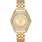 Michael Kors Harlowe Pave Quartz Crystal Gold-Tone Women's Watch - MK4709