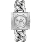Michael Kors Mini Lock Pavé Silver-Tone Chain Women's Watch - MK4718