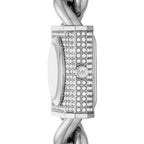 Michael Kors Mini Lock Pavé Silver-Tone Chain Women's Watch - MK4718