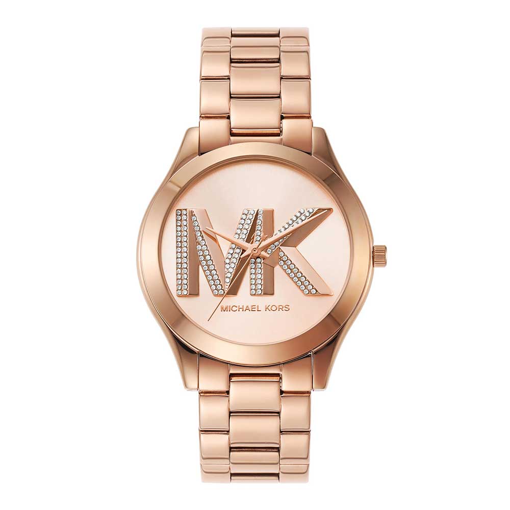 Michael Kors Slim Runway dameshorloge in roségoud - MK4733 Hoofdafbeelding