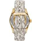 Michael Kors Lexington White Dial Grey Genuine Leather Women's Watch - MK4746