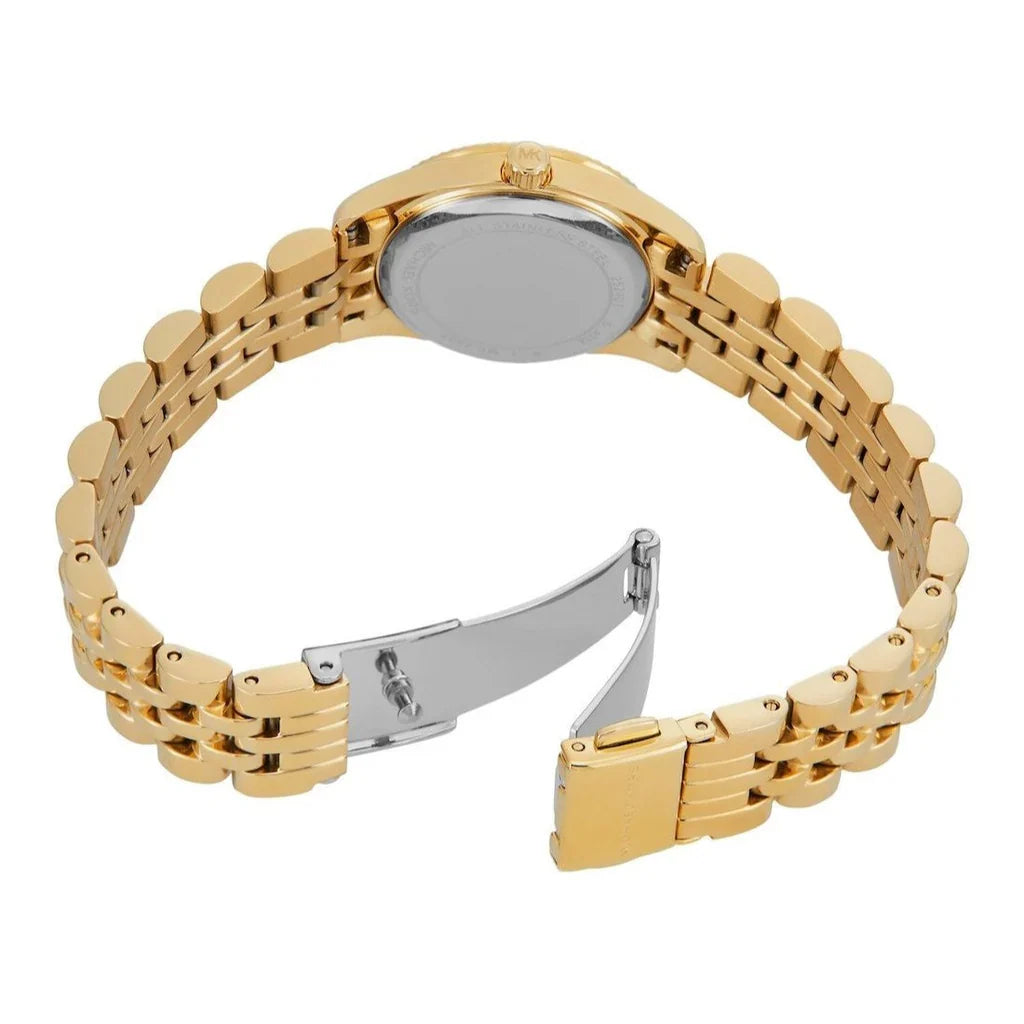 Michael Kors Petite Lexington 26mm Gold-Tone Pavé Women's Watch MK4842