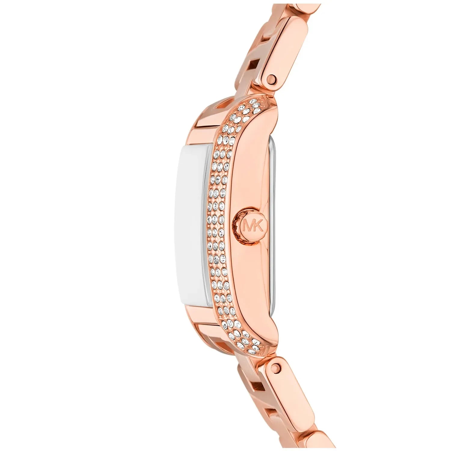 Michael Kors Mini Emery Pavé Rechthoekig Dameshorloge met Groene Parelmoeren Wijzerplaat en Roségouden Afwerking - MK4868 Secundaire afbeelding