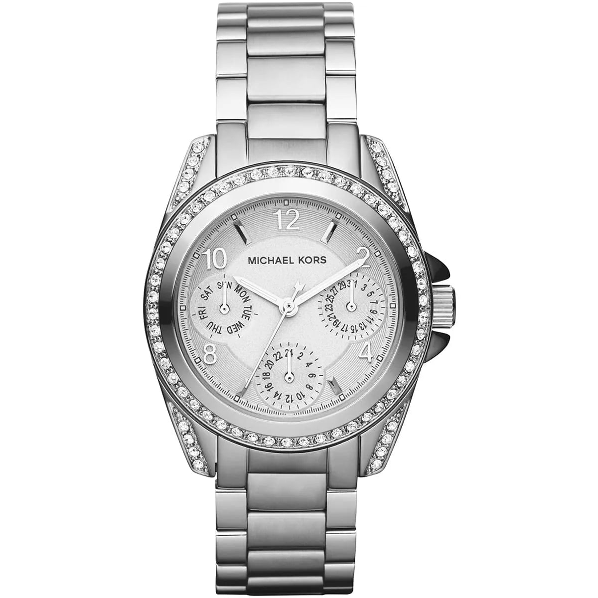Michael Kors Blair multifunctioneel dameshorloge met glitteraccenten in zilverkleur - MK5612 Hoofdafbeelding