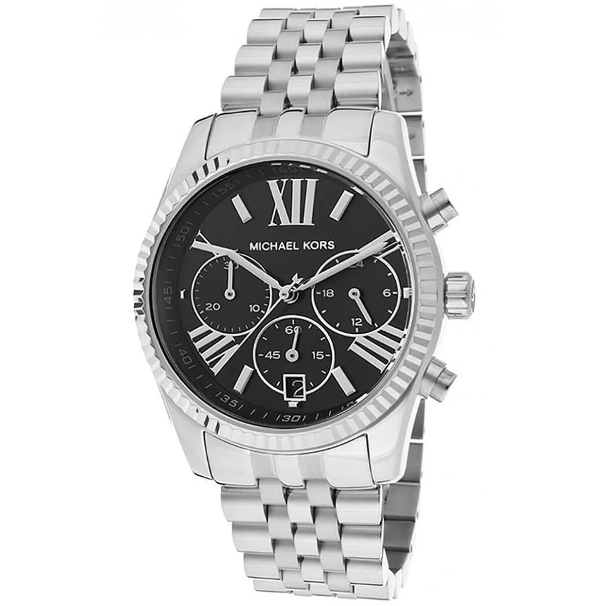 Michael Kors Chronograph Black Dial Silver Unisex Watch MK5708 Secundaire afbeelding