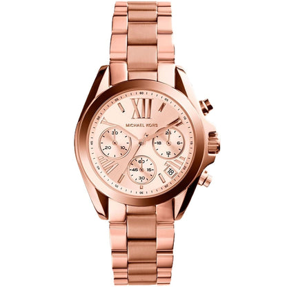 Michael Kors Bradshaw 36mm Rose Dial Rose Gold-Tone Chronograph Women's Watch MK5799