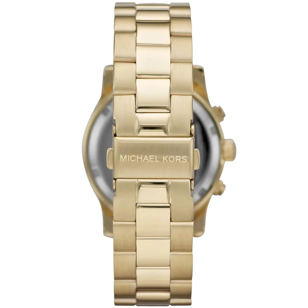 Michael Kors Stop Hunger Chronograph Turquoise Dial Gold Women's Watch - MK5815