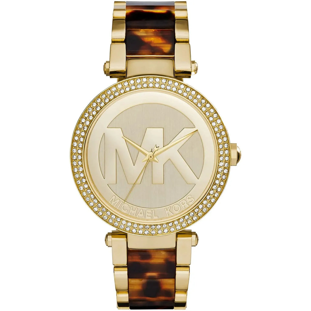 Michael Kors Parker Gold and Tortiose Acetate Women's Watch - MK6109