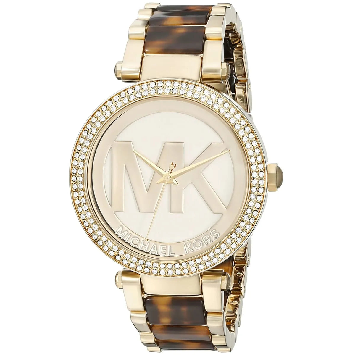 Michael Kors Parker dameshorloge van goud en schildpadacetaat - MK6109 Secundaire afbeelding
