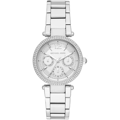 Michael Kors Parker 33mm White Dial Silver-Tone Multifunction Women's Watch MK6350