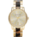 Michael Kors Ritz Gold and Tortoise Acetate Women's Watch - MK6372