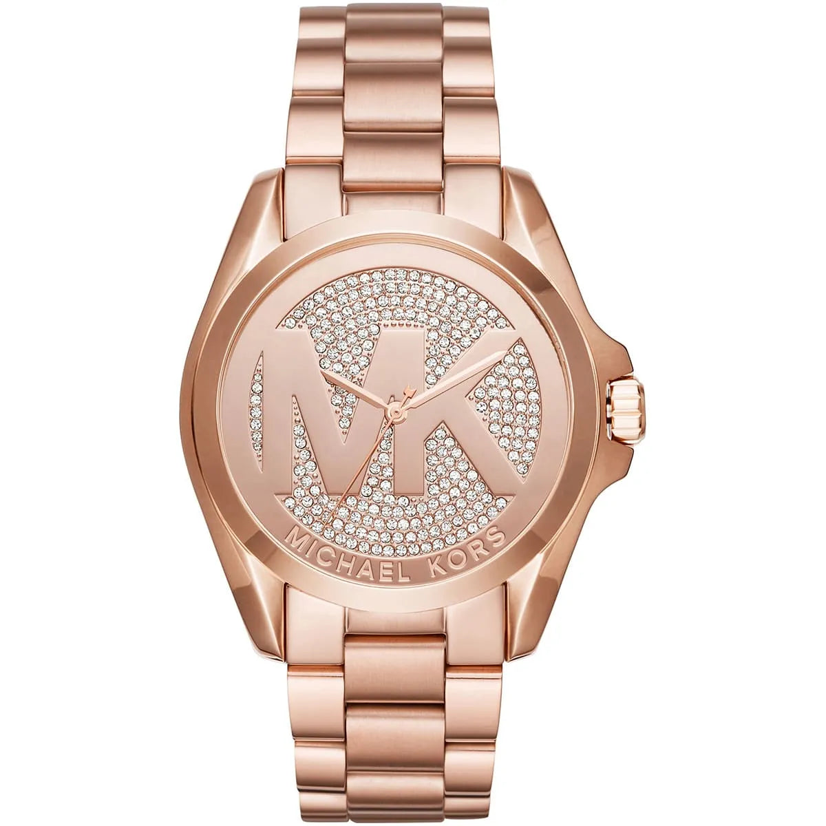 Michael Kors Bradshaw Pavé Crystal Logo Rose Gold-Tone Women's Watch - MK6437 Hoofdafbeelding