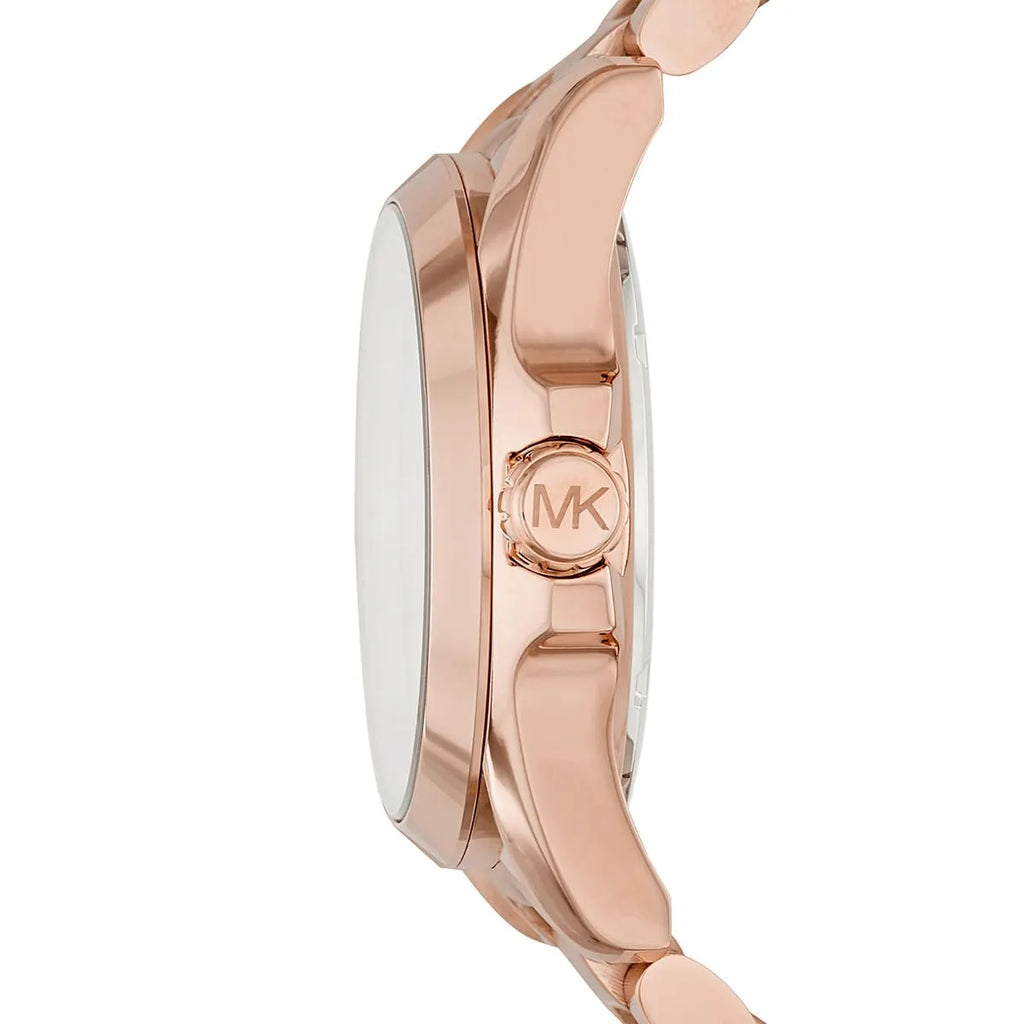 Michael Kors Bradshaw Pavé Crystal Logo Rose Gold-Tone Women's Watch - MK6437