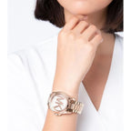 Michael Kors Bradshaw Pavé Crystal Logo Rose Gold-Tone Women's Watch - MK6437