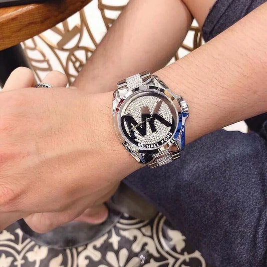 Michael Kors Bradshaw 43mm Silver Dial Silver-Tone Men's Watch MK6486