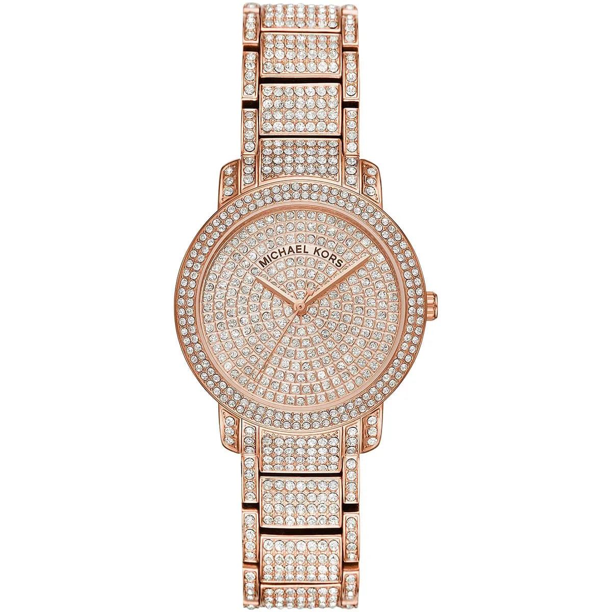 Michael Kors Darci 33mm Rose Gold Dial Rose Gold-Tone Pavé Women's Watch MK6548