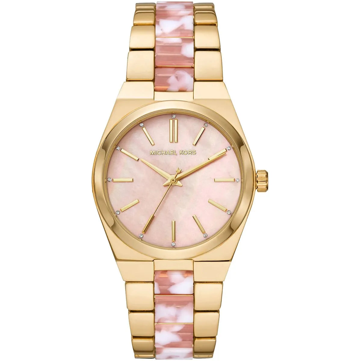 Michael Kors Ritz horloge van goudkleurig en schildpadkleurig acetaat - MK6650 Hoofdafbeelding