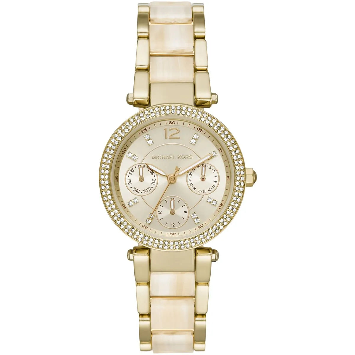 Michael Kors Parker multifunctioneel dameshorloge van goudkleurig acetaat - MK6833 Hoofdafbeelding