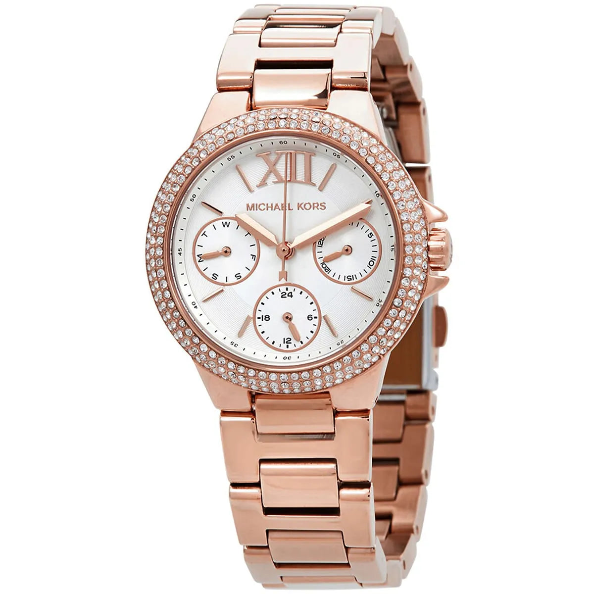 Michael Kors Camille Chronograph White Dial Rose-gold Women's Watch - MK6845 Secundaire afbeelding