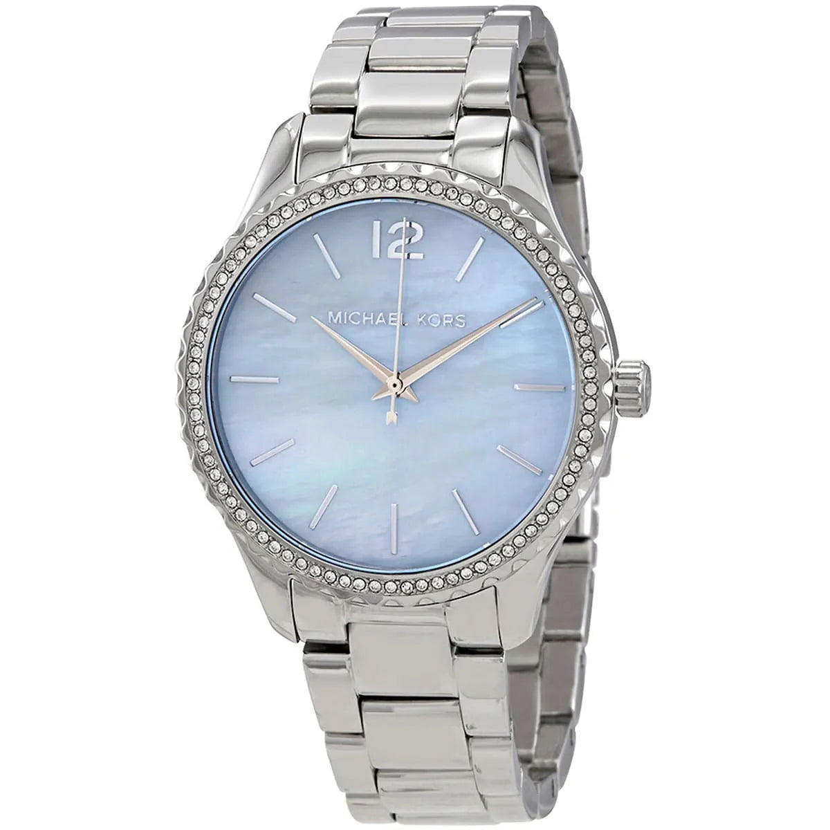 Michael Kors Layton Crystal Blue Dial SIlver Women's Watch - MK6847 Secundaire afbeelding