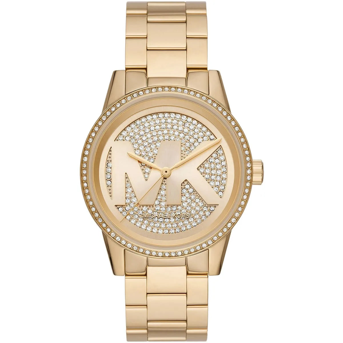 Michael Kors Ritz Crystal Pave dameshorloge in goudkleur - MK6862 Hoofdafbeelding