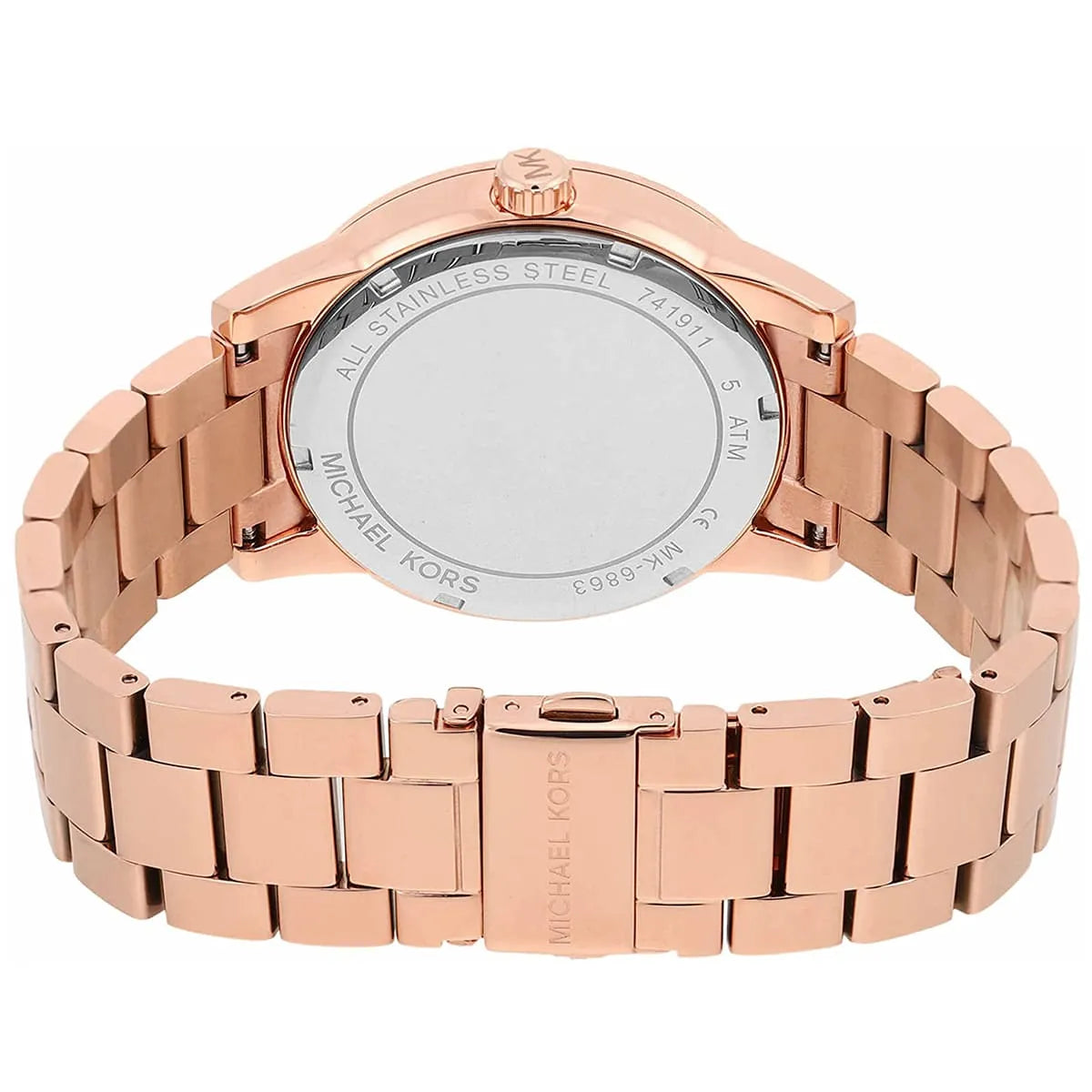 Michael Kors Ritz 41mm Rose Gold Dial Rose Gold-Tone Pavé Women's Watch MK6863