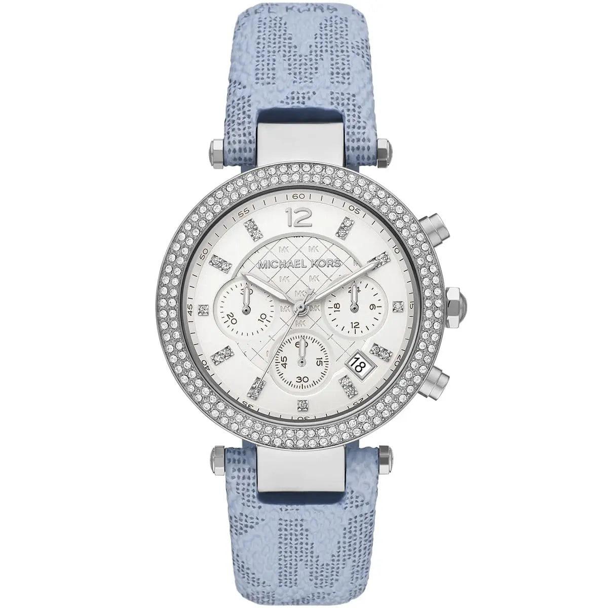 Michael Kors Parker Chronograph White Dial Blue Genuine Leather Women's Watch - MK6936 Secundaire afbeelding