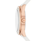 Michael Kors Oversized Sport Multifunction White Silicon Strap Women's Watch - MK6945