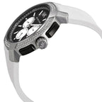 Michael Kors Sidney Multifunction Black Dial White Silicone Strap Women's Watch - MK6947
