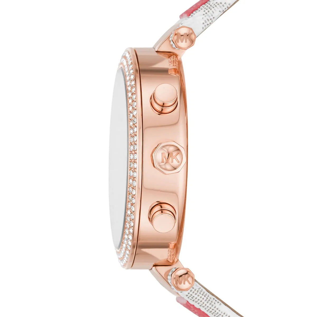 Michael Kors Parker Chronograaf Dameshorloge met Witte Wijzerplaat en Tea Rose PVC - MK6951 Secundaire afbeelding