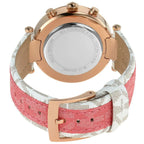 Michael Kors Parker Chronograph White Dial Tea Rose PVC Women's Watch - MK6951