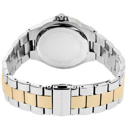 Michael Kors Lennox 37mm Gold Dial Two-Tone Pavé Women's Watch MK6988