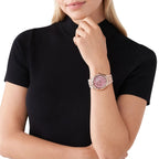 Michael Kors Oversized Lennox Pavé Rose Gold-Tone Women's Watch - MK6992
