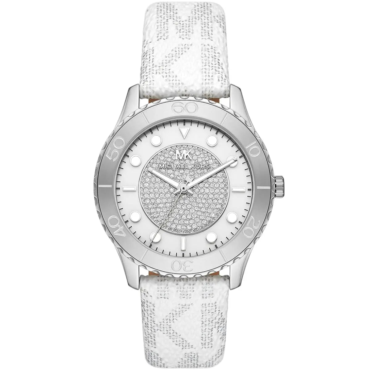 Watch Runway Oversized Runway Dive Pavé Silver-Tone Women's Watch - MK6998 Hoofdafbeelding
