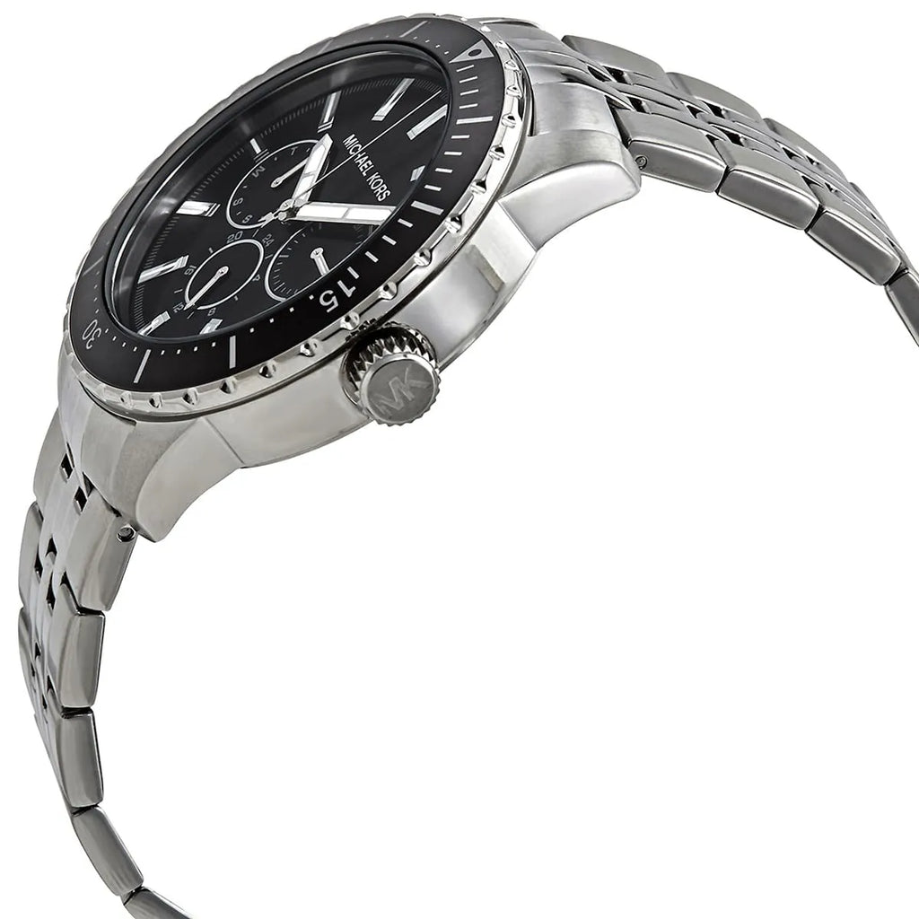 Michael Kors Cunningham Multifunction Black Dial Silver Men's Watch - MK7156