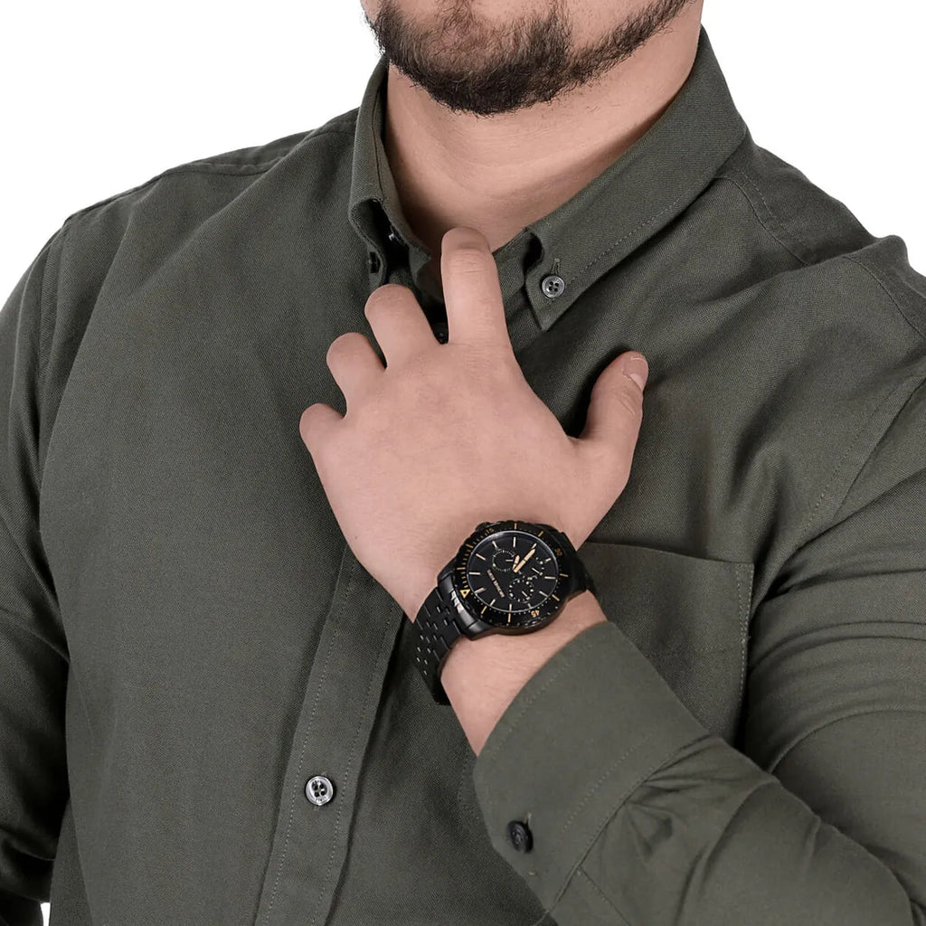 Michael Kors Oversized Cunningham Multifunction Black Men's Watch - MK7157