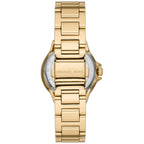Michael Kors Camille Crimson Pavé Dial Gold-Tone Women's Watch - MK7196