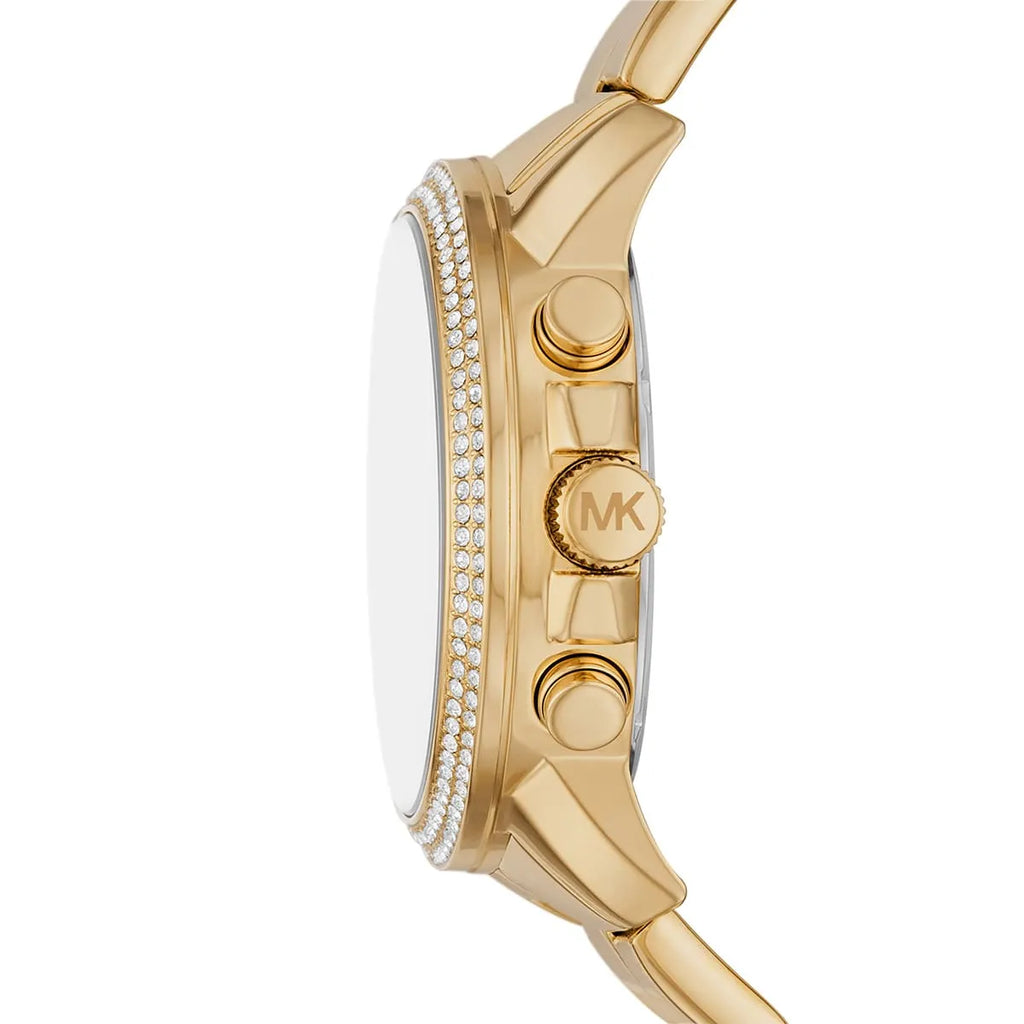 Michael Kors Oversized Bryn Pavé Chronograph Gold Women's Watch - MK7199