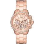 Michael Kors Lexington Three-Hand Rose Gold-Tone Lexington Lux Women's Watch - MK7444