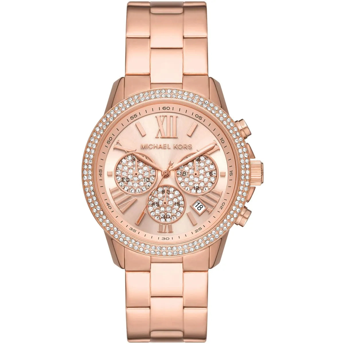 Michael Kors Lexington dameshorloge met drie wijzers, roségoudkleurig - MK7444 Hoofdafbeelding